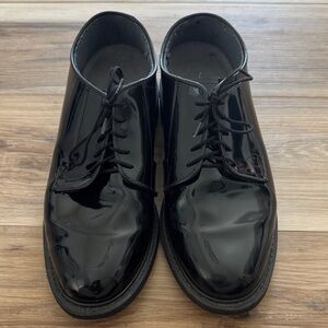 Bates Glossy Black Men's Oxford Shoes